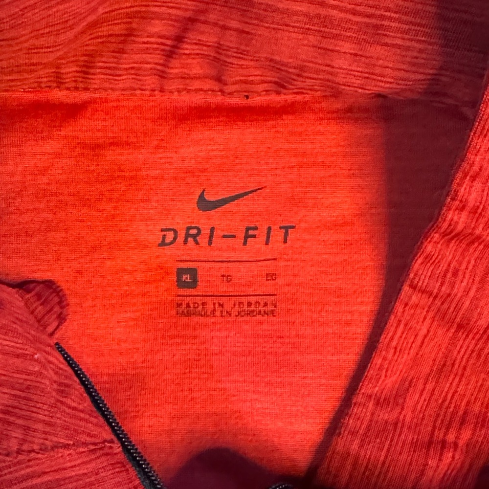 Nike Men's Red Quarter-Zip Jersey - Picture 2 of 3